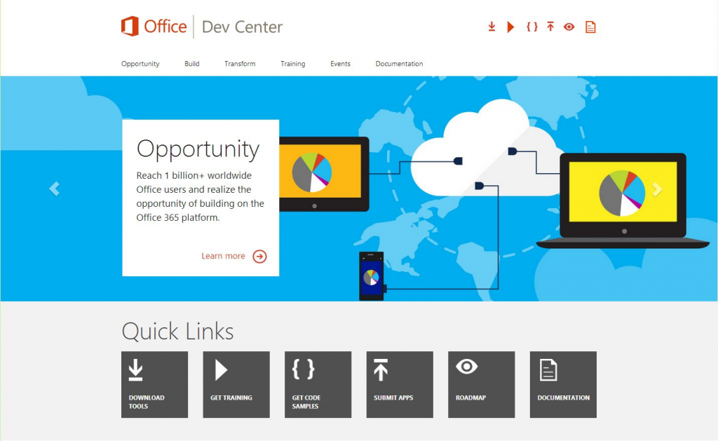 Office Dev Center Home Page